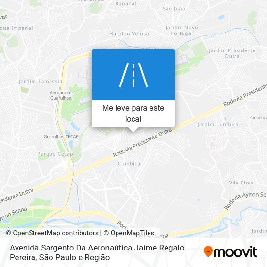 Avenida Sargento Da Aeronaútica Jaime Regalo Pereira mapa