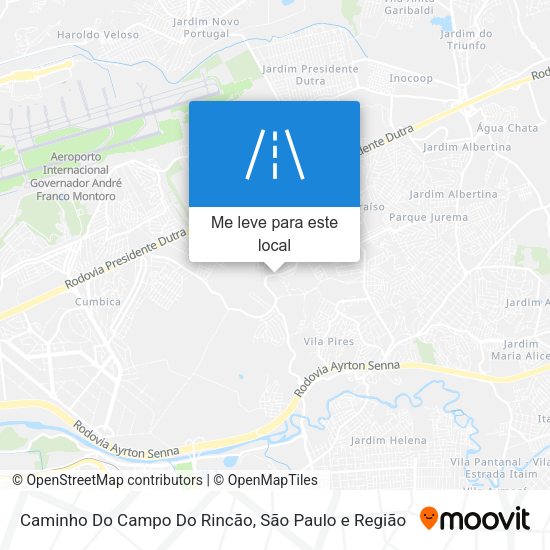 Caminho Do Campo Do Rincão mapa