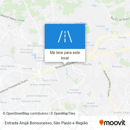 Estrada Arujá Bonsucesso mapa