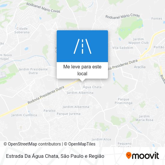 Estrada Da Água Chata mapa