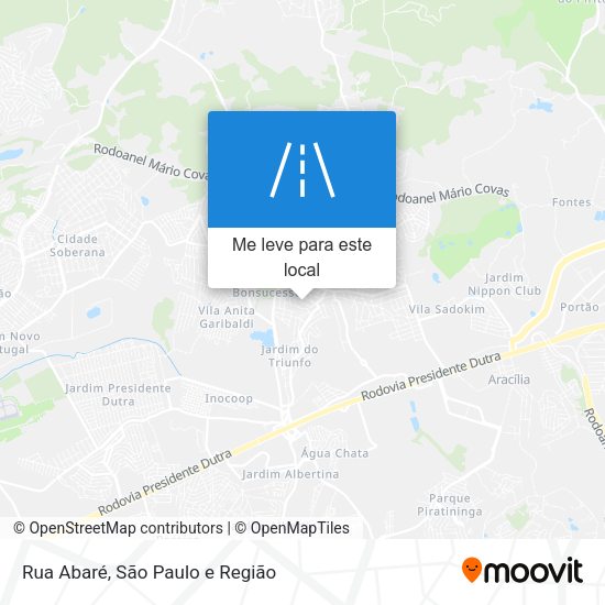 Rua Abaré mapa