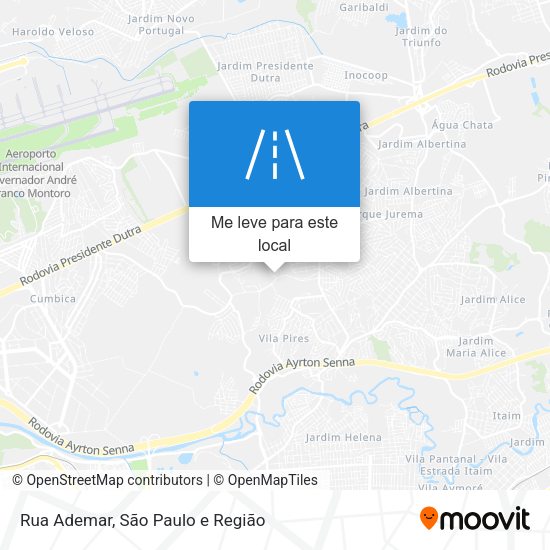 Rua Ademar mapa