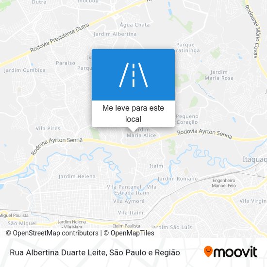 Rua Albertina Duarte Leite mapa
