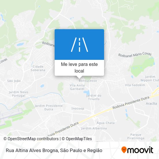 Rua Altina Alves Brogna mapa