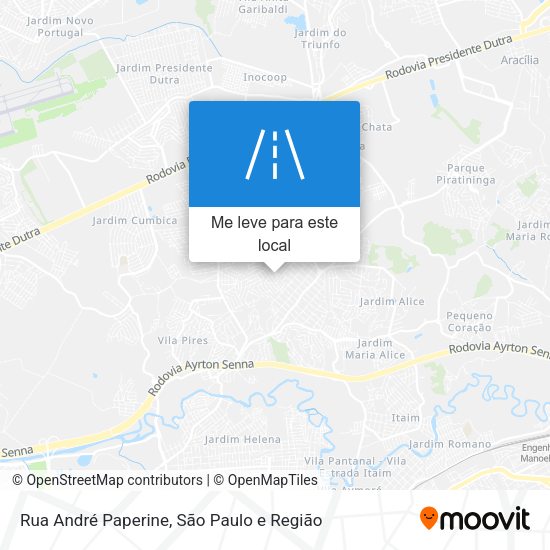 Rua André Paperine mapa