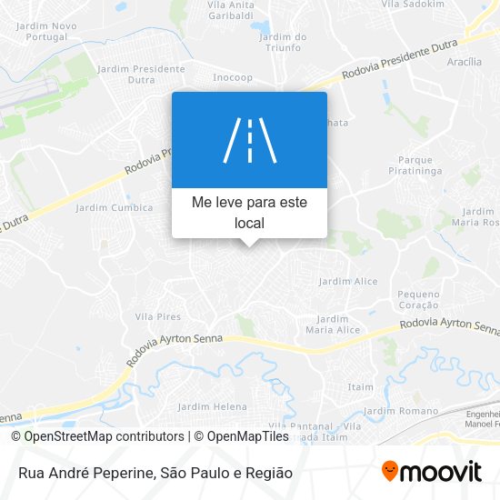 Rua André Peperine mapa