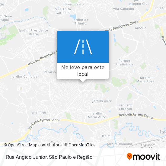 Rua Angico Junior mapa