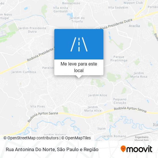 Rua Antonina Do Norte mapa