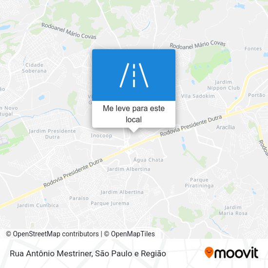 Rua Antônio Mestriner mapa