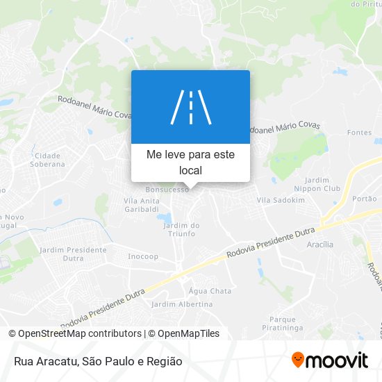 Rua Aracatu mapa