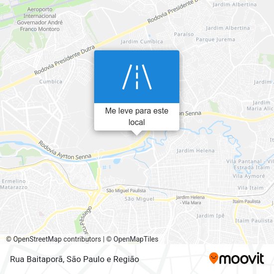 Rua Baitaporã mapa