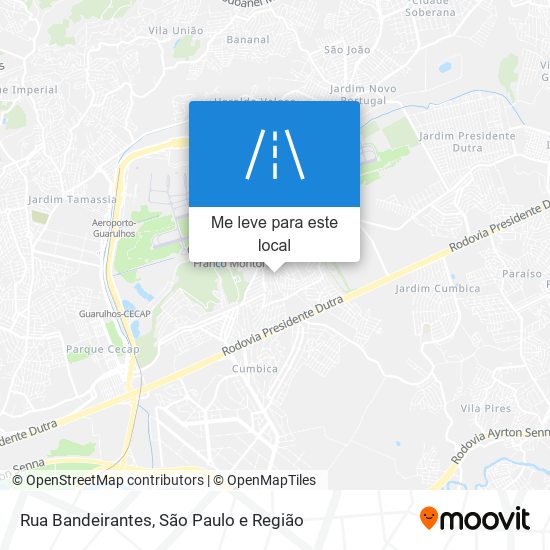 Rua Bandeirantes mapa