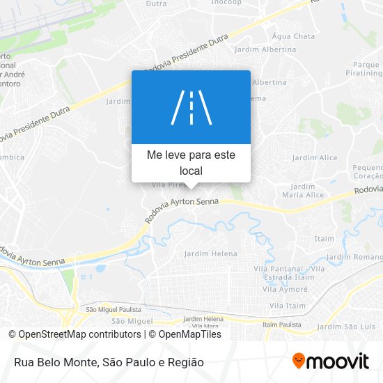 Rua Belo Monte mapa