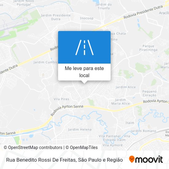 Rua Benedito Rossi De Freitas mapa