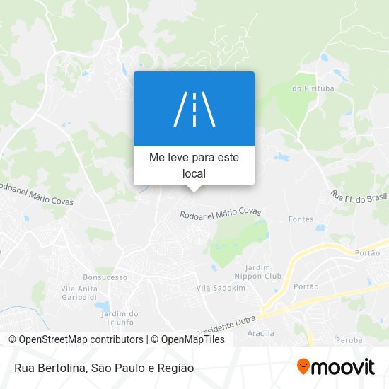 Rua Bertolina mapa