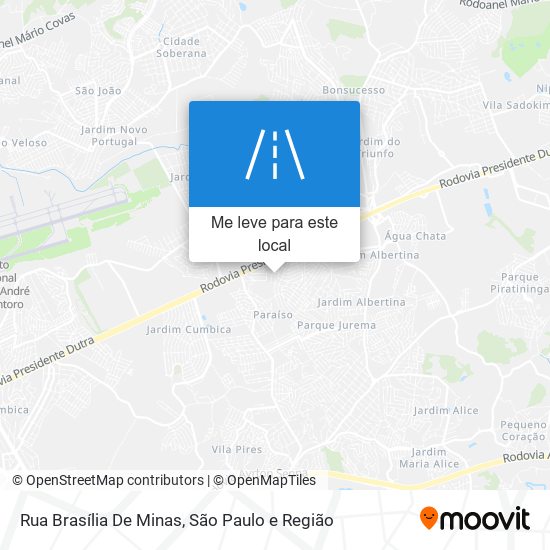 Rua Brasília De Minas mapa