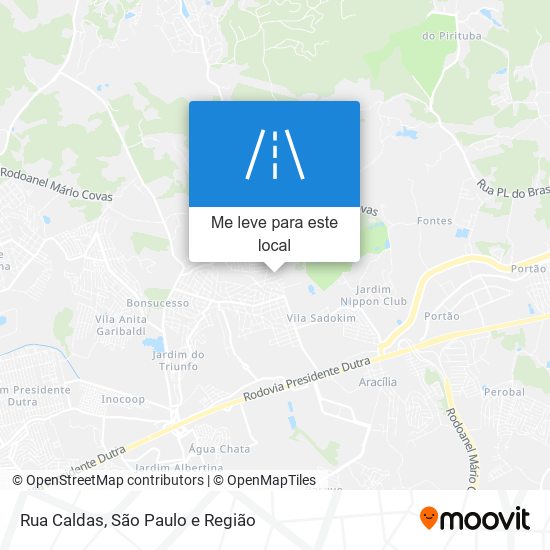 Rua Caldas mapa