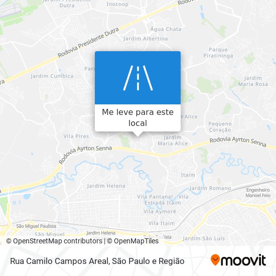 Rua Camilo Campos Areal mapa