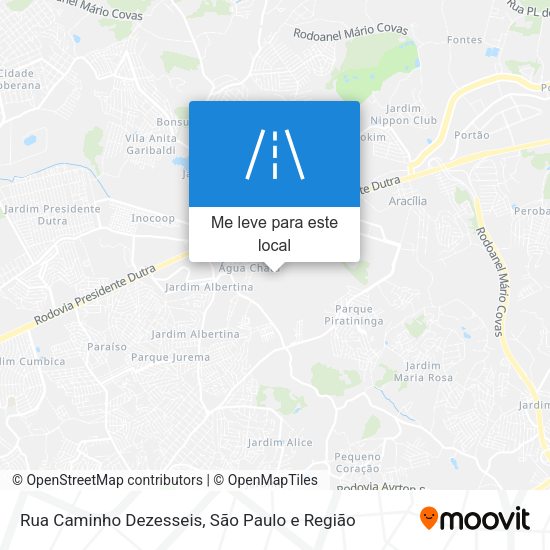 Rua Caminho Dezesseis mapa