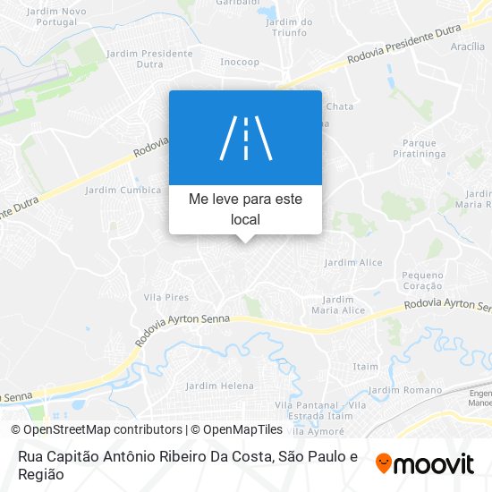 Rua Capitão Antônio Ribeiro Da Costa mapa