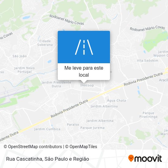 Rua Cascatinha mapa