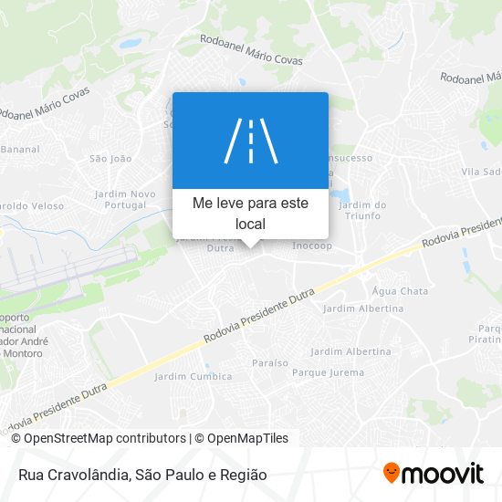 Rua Cravolândia mapa