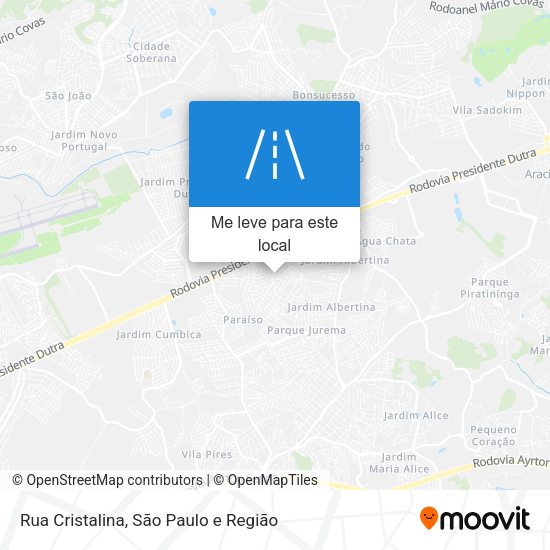 Rua Cristalina mapa