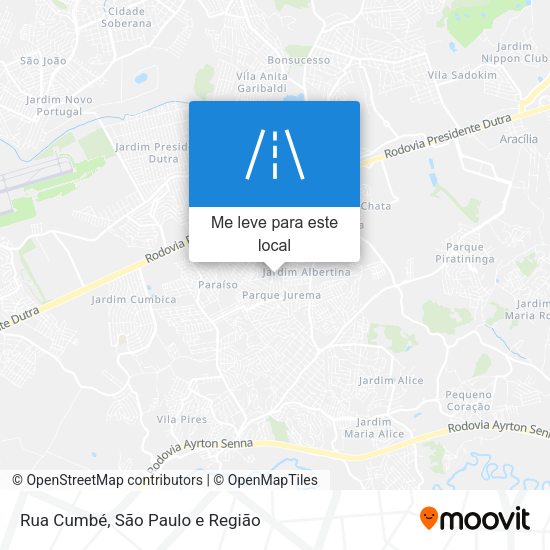 Rua Cumbé mapa