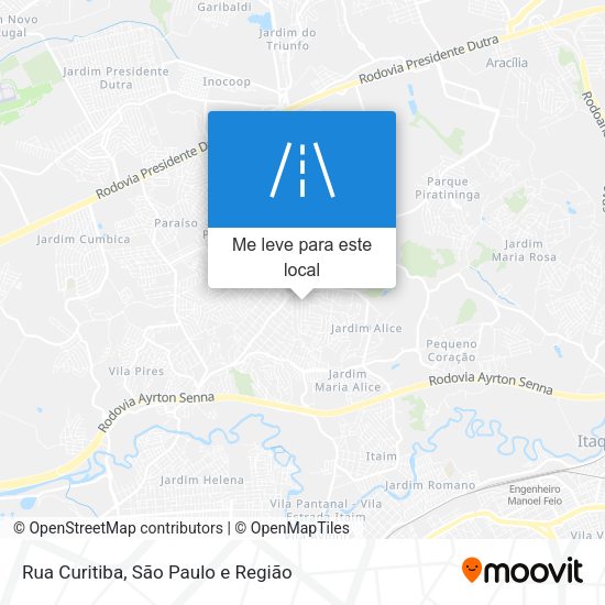 Rua Curitiba mapa