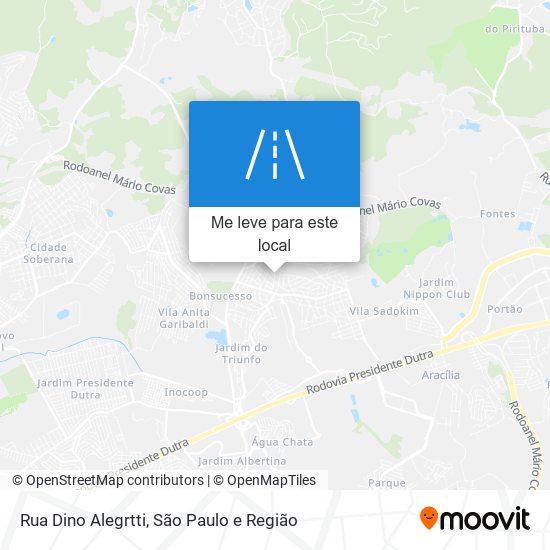 Rua Dino Alegrtti mapa