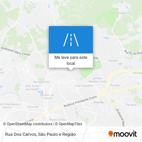 Rua Dos Carvos mapa