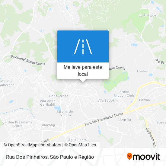 Rua Dos Pinheiros mapa