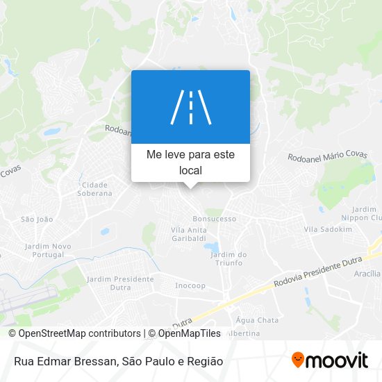 Rua Edmar Bressan mapa