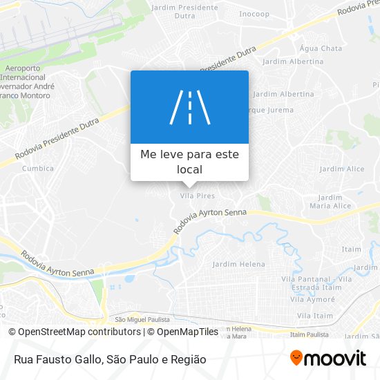 Rua Fausto Gallo mapa