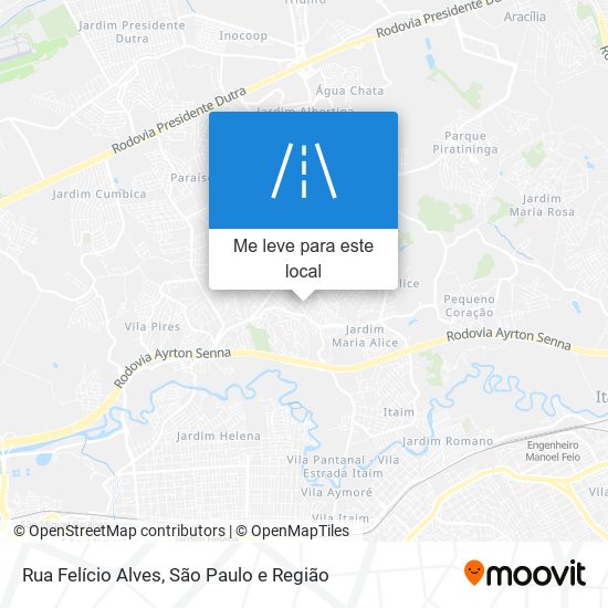 Rua Felício Alves mapa