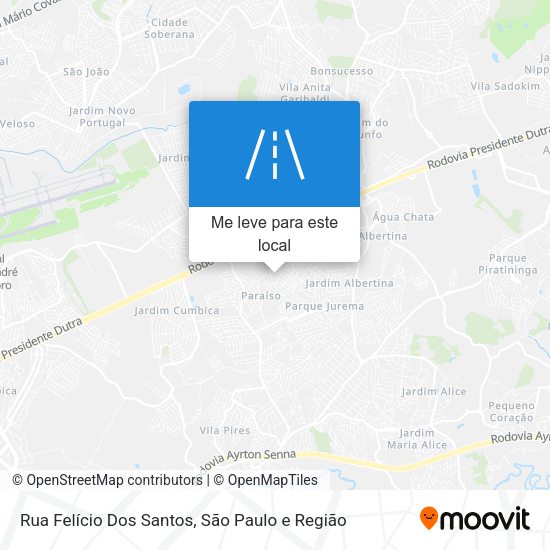 Rua Felício Dos Santos mapa