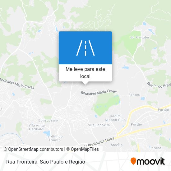 Rua Fronteira mapa