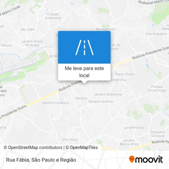 Rua Fábia mapa