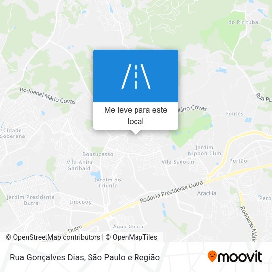 Rua Gonçalves Dias mapa