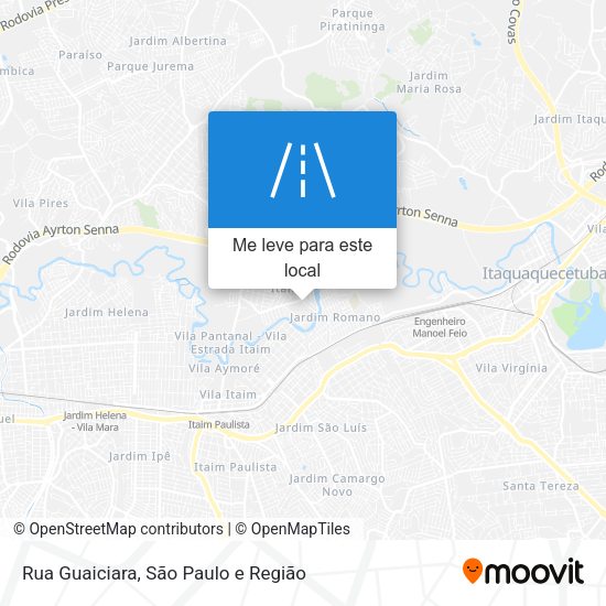 Rua Guaiciara mapa