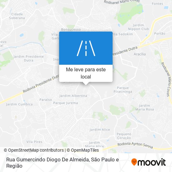 Rua Gumercindo Diogo De Almeida mapa