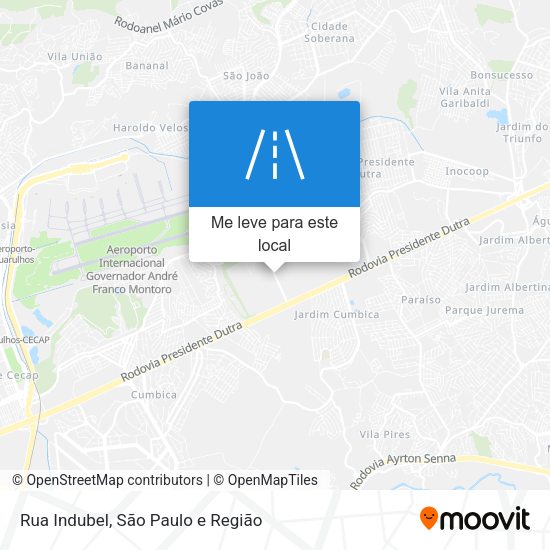 Rua Indubel mapa