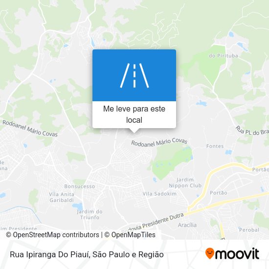 Rua Ipiranga Do Piauí mapa