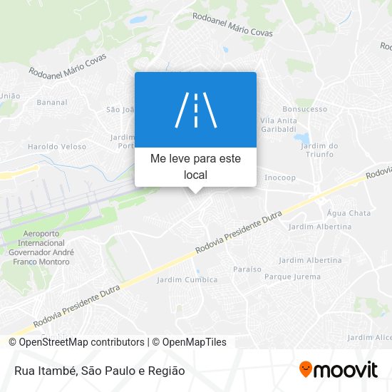 Rua Itambé mapa