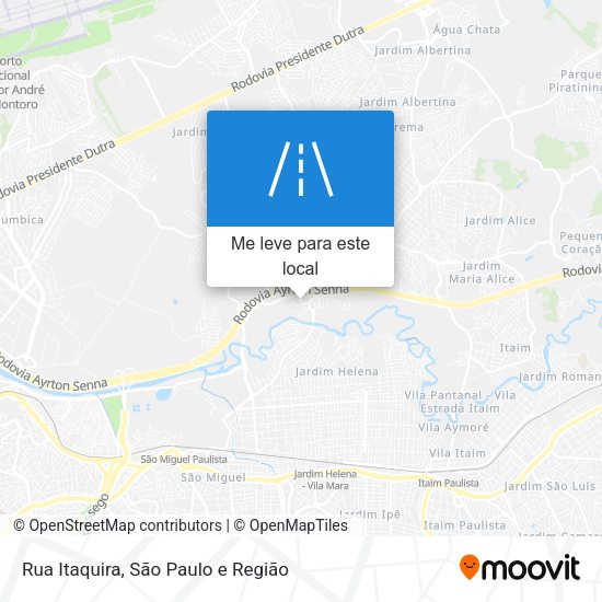 Rua Itaquira mapa