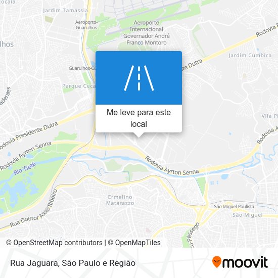 Rua Jaguara mapa