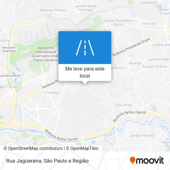 Rua Jaguarana mapa