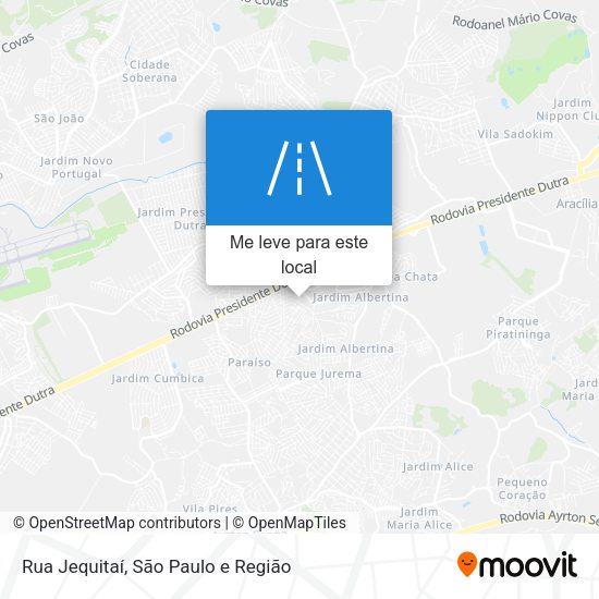 Rua Jequitaí mapa
