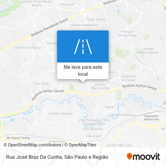 Rua José Braz Da Cunha mapa