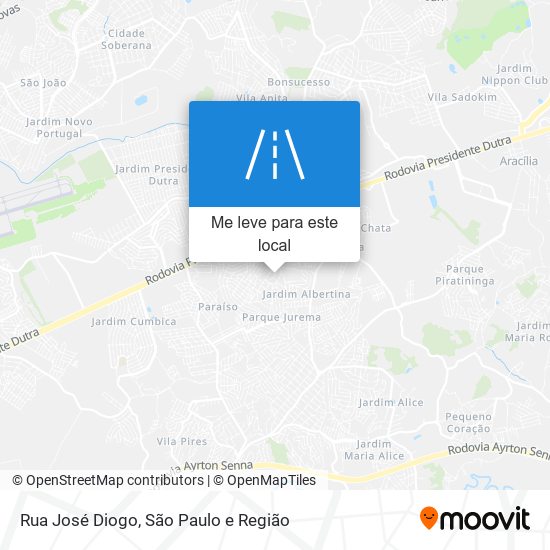 Rua José Diogo mapa